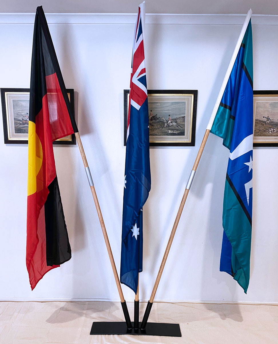State Flags Stand Indoor Flagstand Kit - Triple – Flagpole World